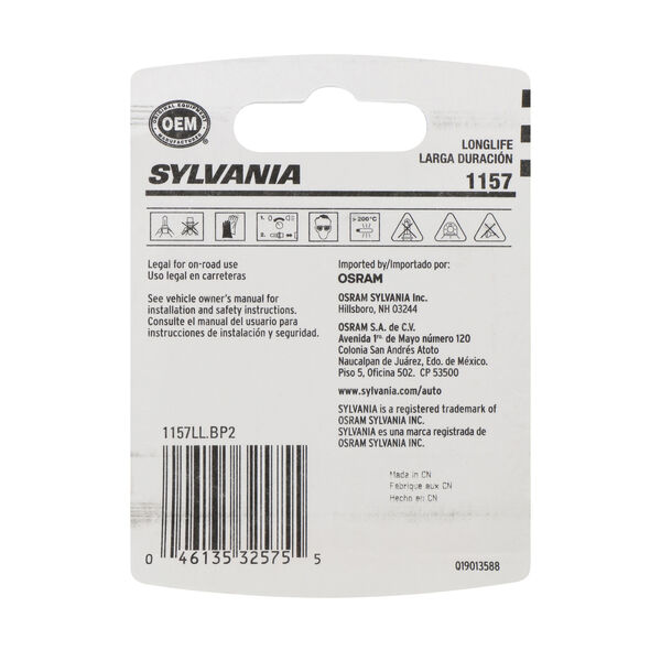 SYLVANIA 1157 Long Life Mini Bulb, 2 Pack, , hi-res