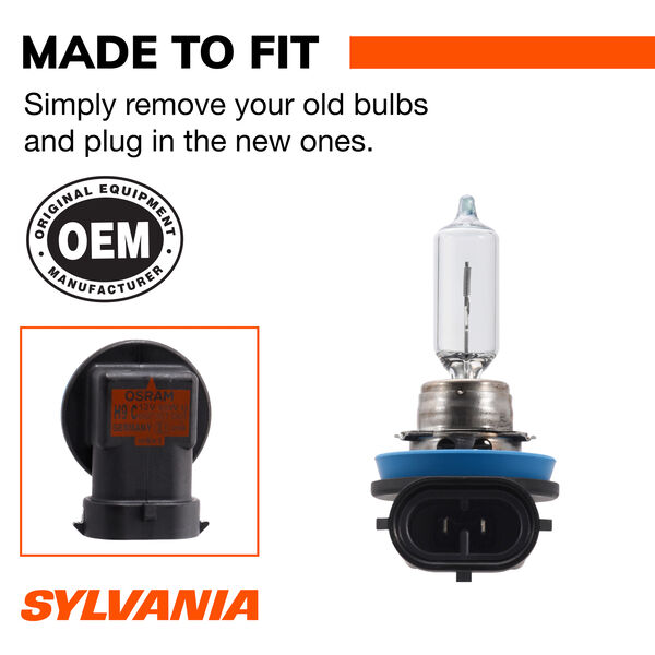 SYLVANIA H9 SilverStar Halogen Headlight Bulb, 2 Pack, , hi-res