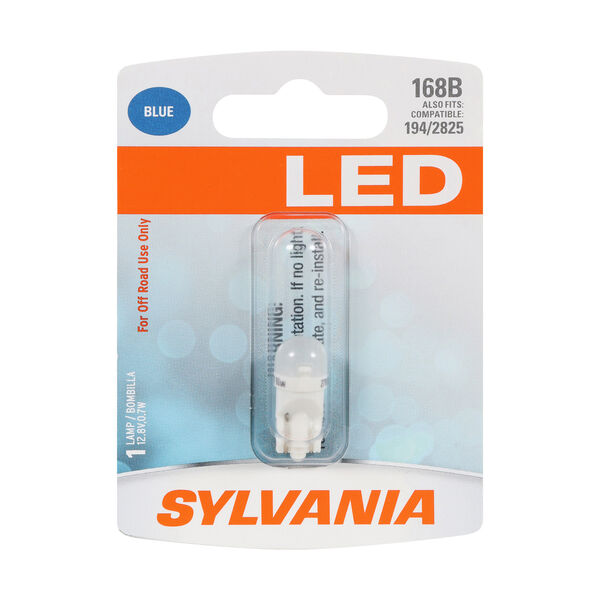 SYLVANIA 168B BLUE LED Mini Bulb, 1 Pack, , hi-res