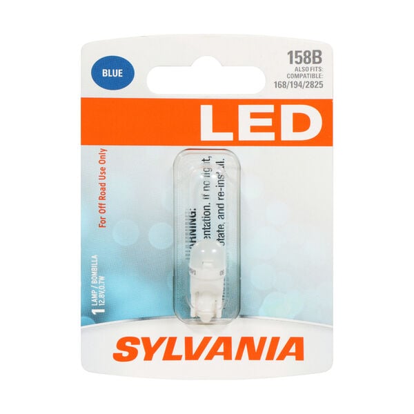 SYLVANIA 158B BLUE LED Mini Bulb, 1 Pack, , hi-res