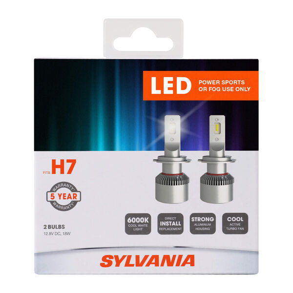 Rug Legitim kærlighed SYLVANIA H7 LED Fog & Powersports Bulb, 2 Pack