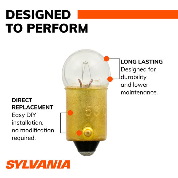 SYLVANIA 53 Long Life Mini Bulb, 2 Pack, , hi-res