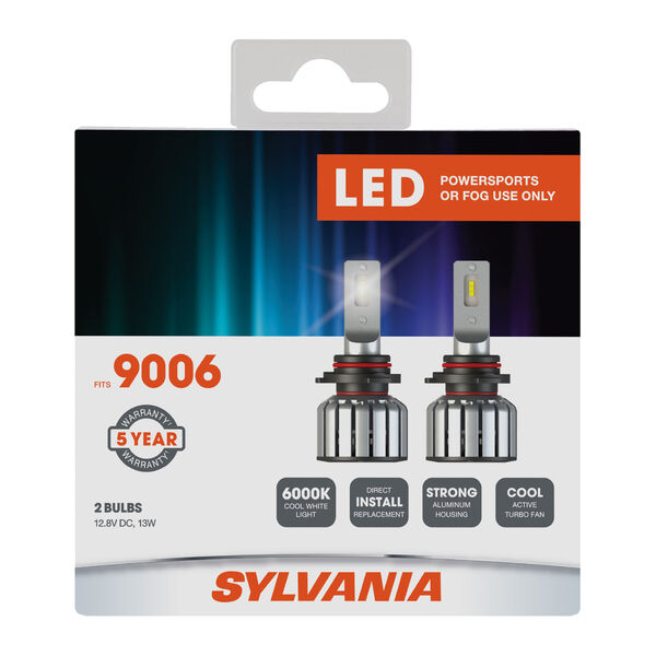 SYLVANIA 9006 LED Fog & Powersports Bulb, 2 Pack, , hi-res