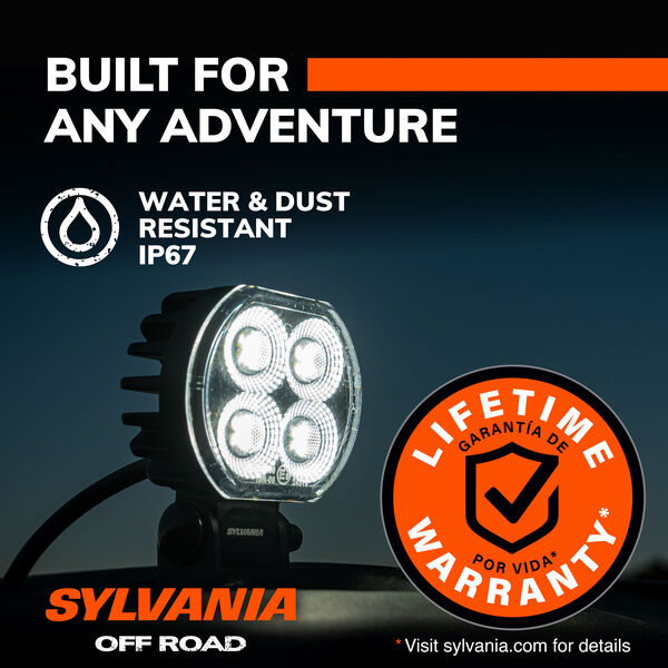 SYLVANIA 2 Inch Ultra Round LED Flood Light Pod, , hi-res