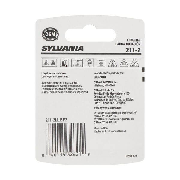 SYLVANIA 211-2 Long Life Mini Bulb, 2 Pack, , hi-res
