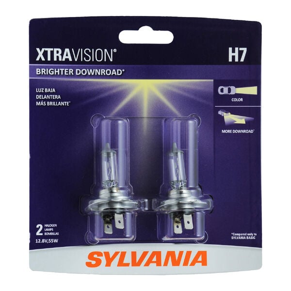 SYLVANIA H7 XtraVision Halogen Headlight Bulb, 2 Pack, , hi-res