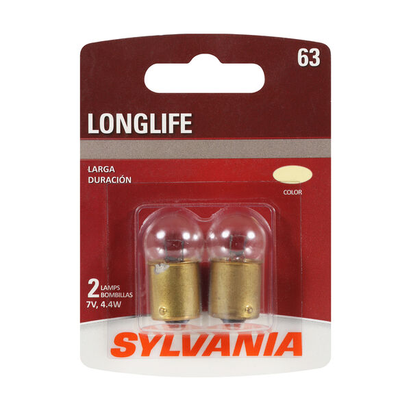 SYLVANIA 63 Long Life Mini Bulb, 2 Pack, , hi-res