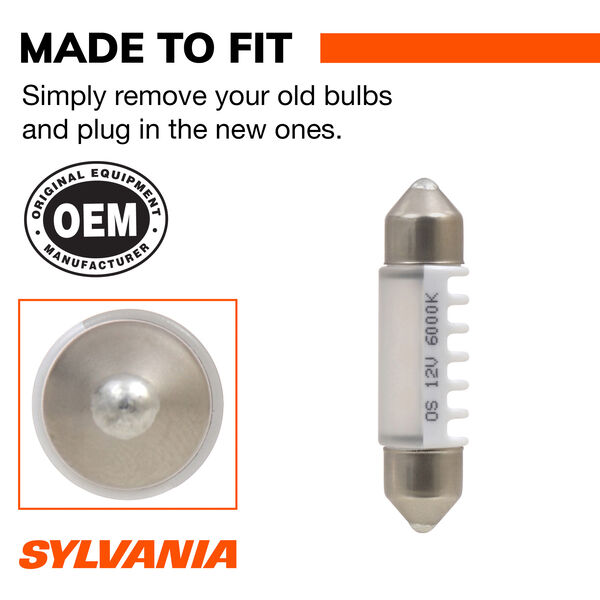 SYLVANIA DE3425 WHITE SYL LED Mini Bulb, 1 Pack, , hi-res