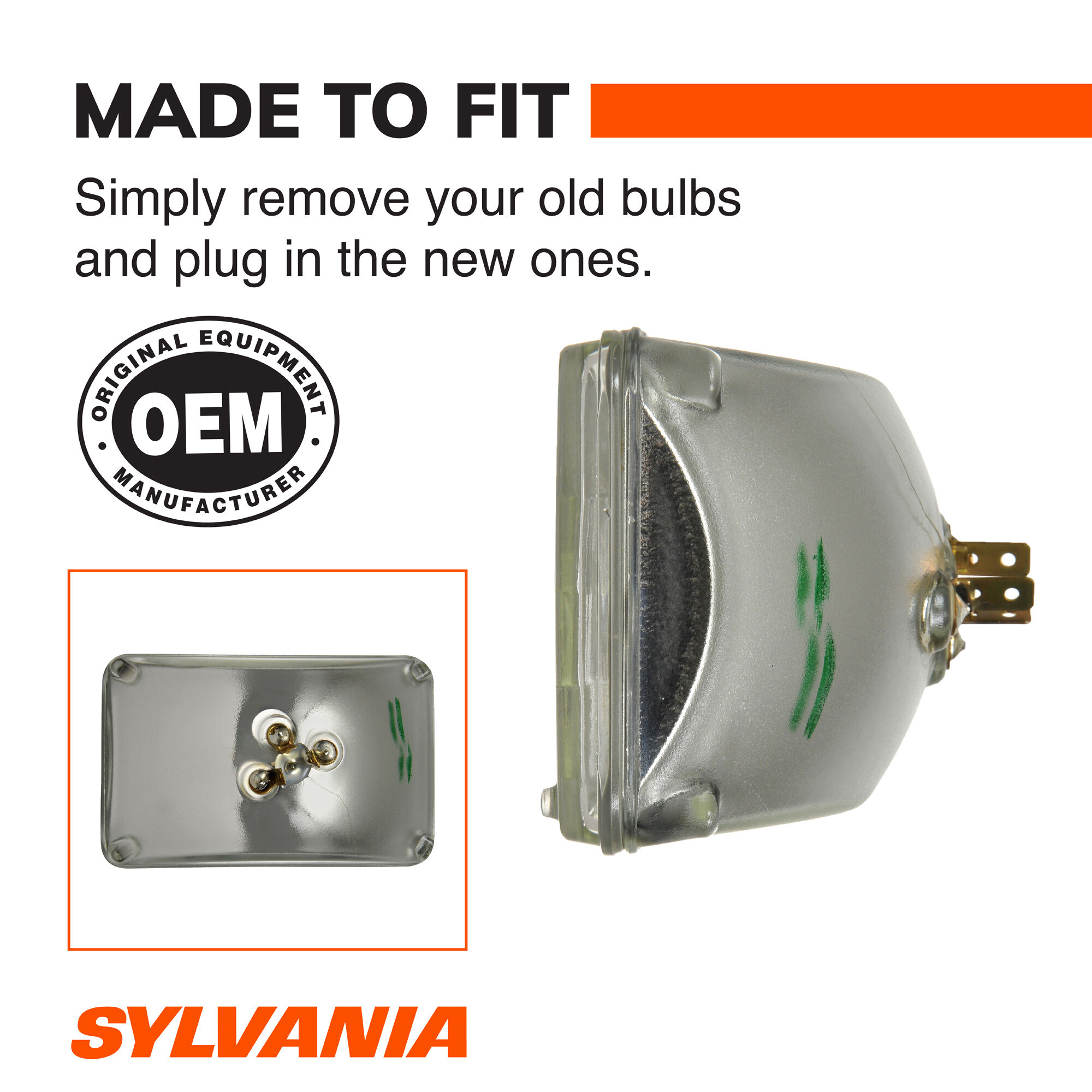 【ma】BrightWin SYLVANIA H4656 XtraVision Sealed Beam Headlight, 1 Pack