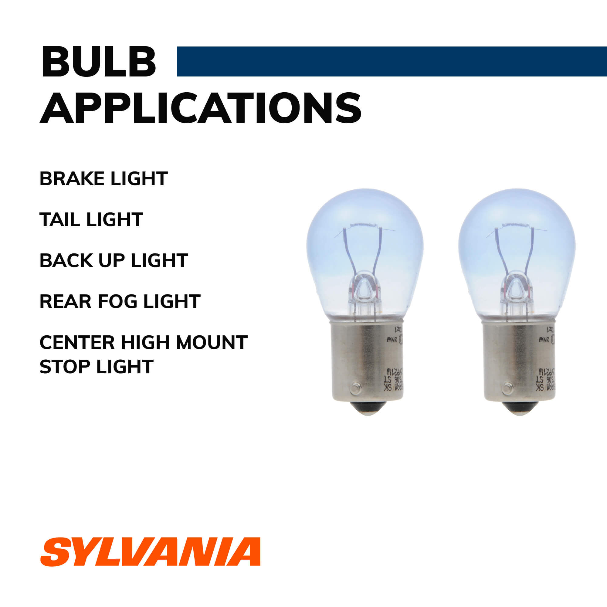 Sylvania SilverStar 7506ST Light Bulb Back Up Turn Signal Brake iw 2 Pack