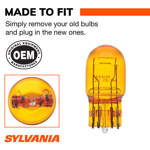 SYLVANIA 7444NA Long Life Mini Bulb, 2 Pack, , hi-res