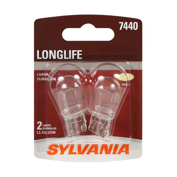 SYLVANIA 7440 Long Life Mini Bulb, 2 Pack, , hi-res