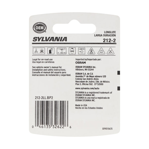 SYLVANIA 212-2 Long Life Mini Bulb, 2 Pack, , hi-res