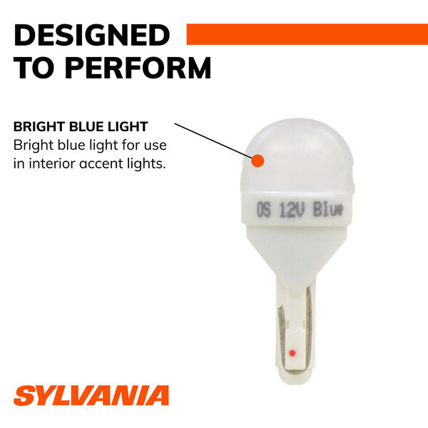 SYLVANIA 158B BLUE LED Mini Bulb, 2 Pack, , hi-res