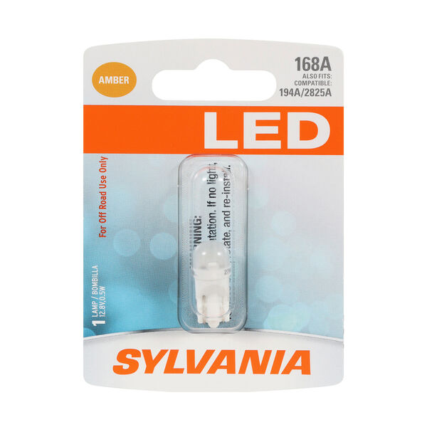 SYLVANIA 168A AMBER SYL LED Mini Bulb Mini Bulb, 1 Pack, , hi-res