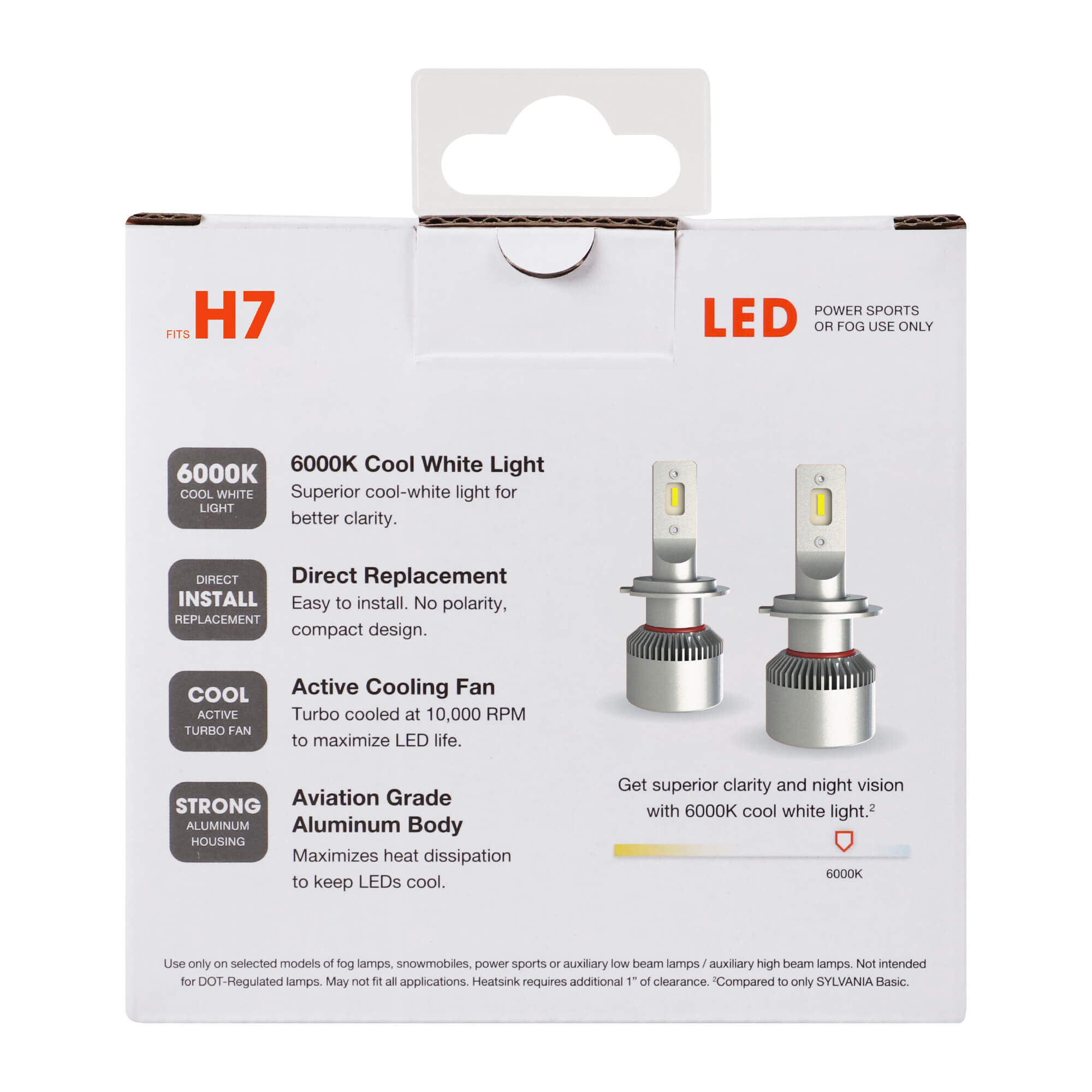 H7 halogen bulb 6000k best sale