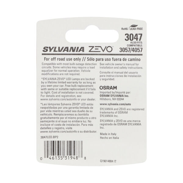 SYLVANIA 3047 WHITE ZEVO LED Mini, 2 Pack, , hi-res