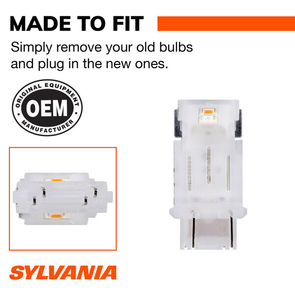 SYLVANIA 4114 AMBER LED Mini Bulb, 2 Pack, , hi-res