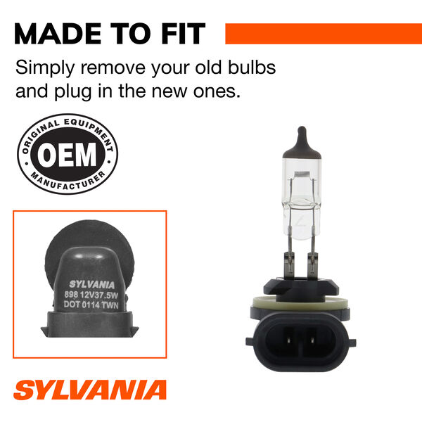 SYLVANIA 898 Basic Fog Bulb, 1 Pack, , hi-res