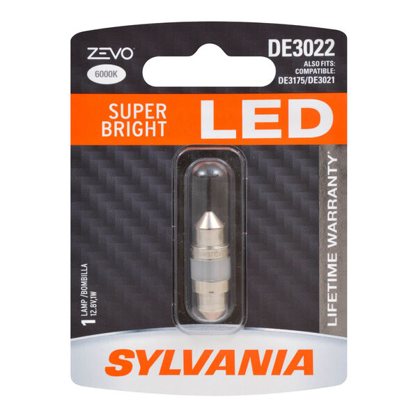 SYLVANIA DE3022 WHITE ZEVO LED Mini, 1 Pack, , hi-res