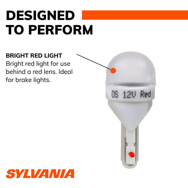 SYLVANIA 168R RED SYL LED Mini Bulb, 2 Pack, , hi-res