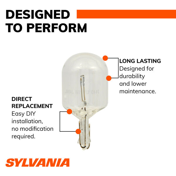 SYLVANIA 7440 Long Life Mini Bulb, 2 Pack, , hi-res
