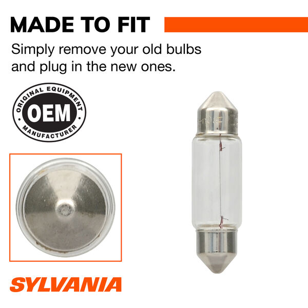 SYLVANIA 6418 Long Life Mini Bulb, 2 Pack, , hi-res