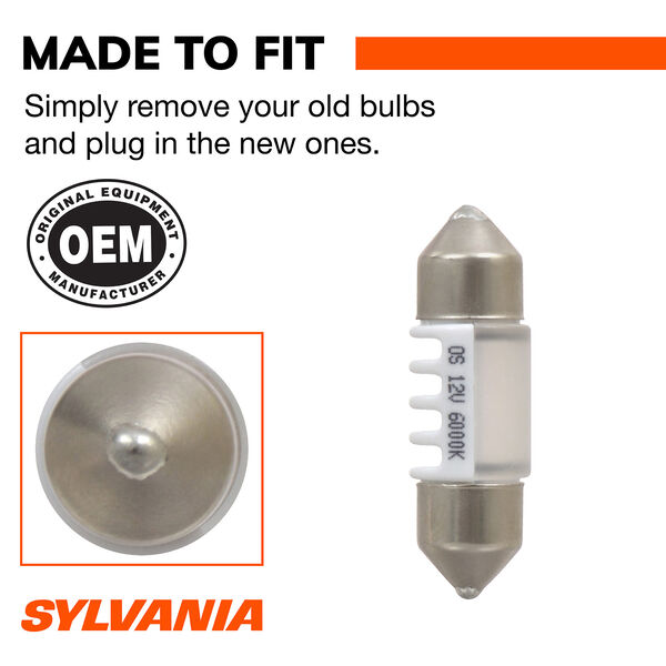 SYLVANIA DE3022 WHITE SYL LED Mini Bulb, 1 Pack, , hi-res