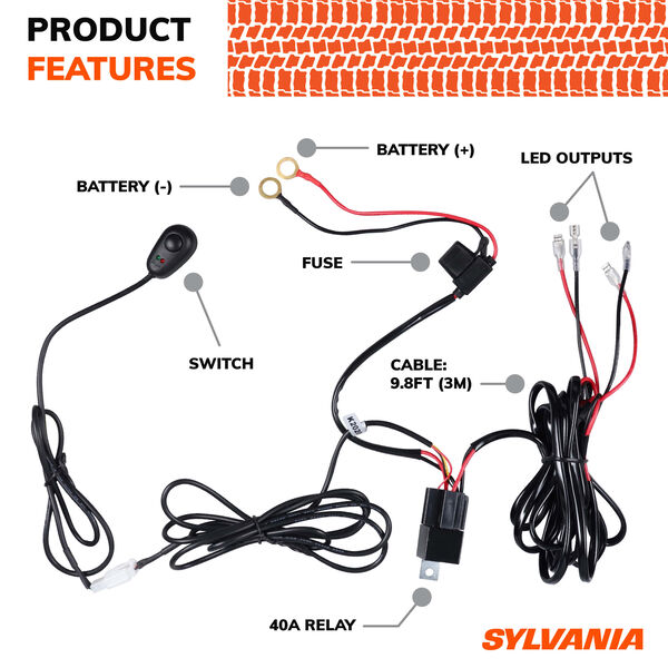 SYLVANIA Universal 2 Output LED Wiring Harness, , hi-res