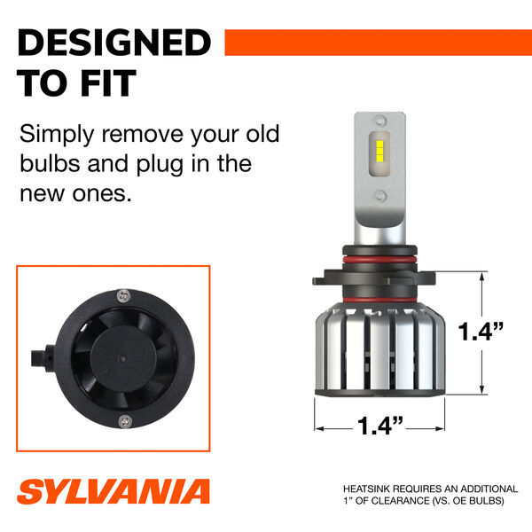 SYLVANIA 9005 LED Fog & Powersports Bulb, 2 Pack, , hi-res