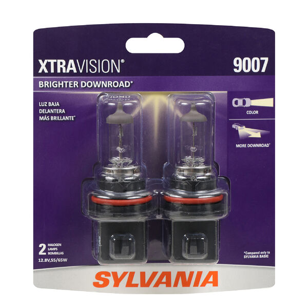 SYLVANIA 9007 XtraVision Halogen Headlight Bulb, 2 Pack, , hi-res