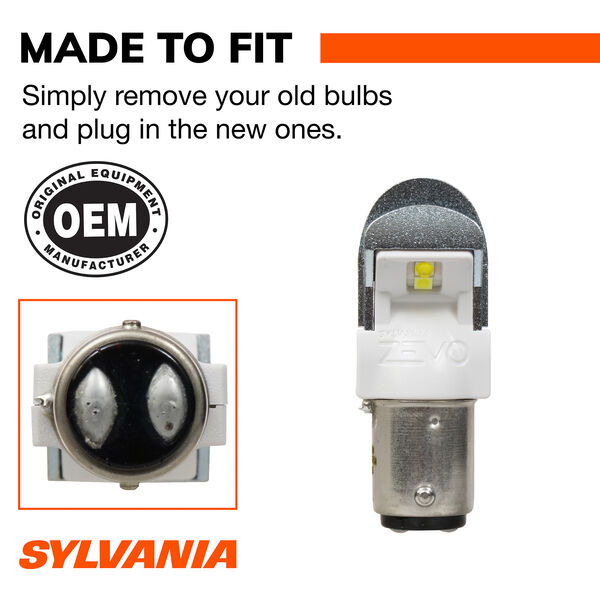 SYLVANIA 2057 WHITE ZEVO LED Mini, 2 Pack, , hi-res