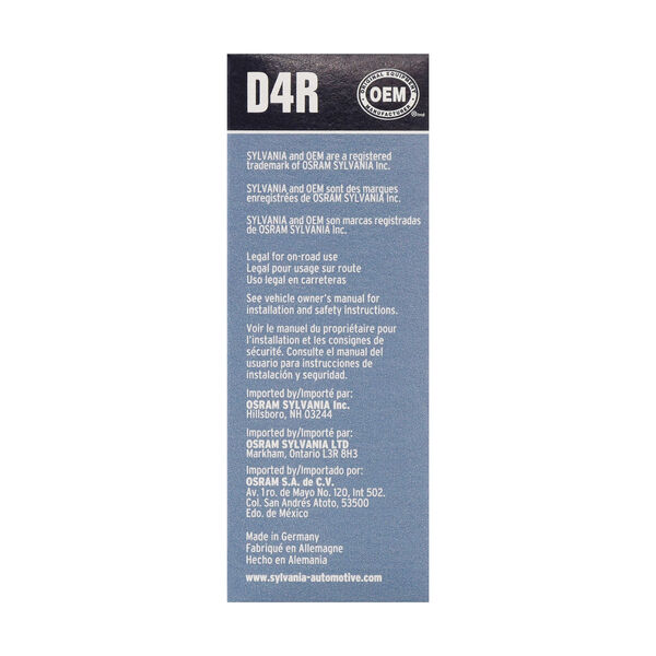 SYLVANIA D4R Basic HID Headlight Bulb, 1 Pack, , hi-res