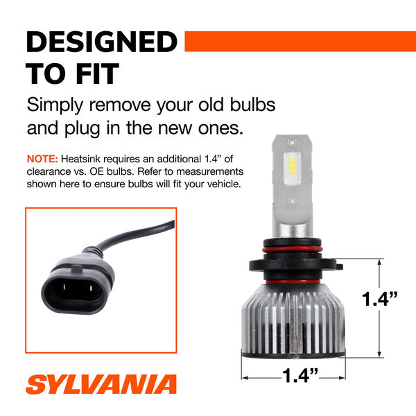 SYLVANIA 9005 LED Powersports & Fog Bulb, 2 Pack, , hi-res