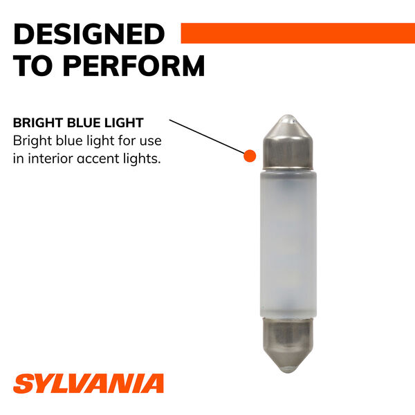 SYLVANIA 578 BLUE LED Mini Bulb, 1 Pack, , hi-res