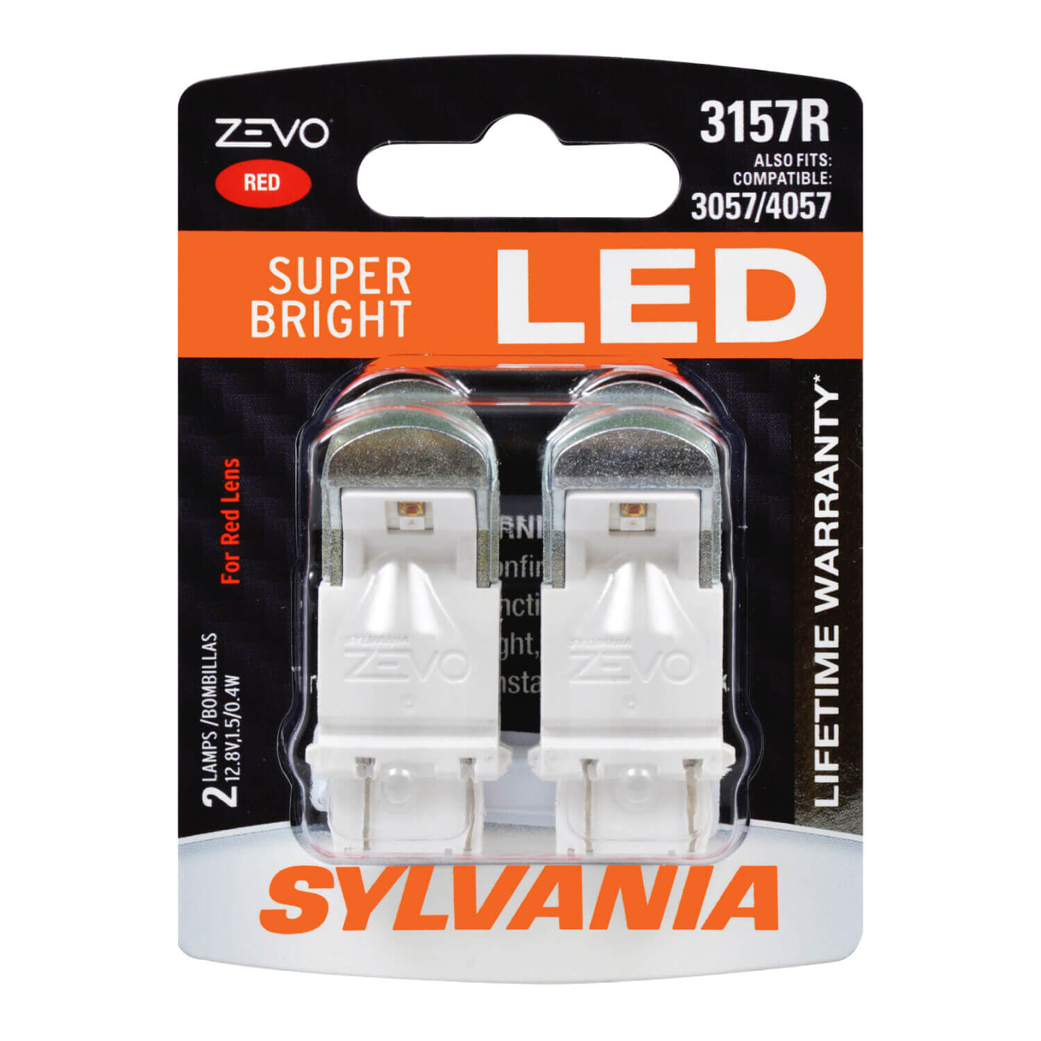 SYLVANIA 3157R RED ZEVO LED Mini 2 Pack