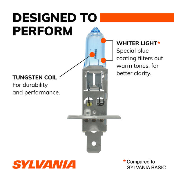 SYLVANIA H1 SilverStar Halogen Headlight Bulb, 2 Pack, , hi-res