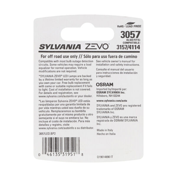 SYLVANIA 3057 WHITE ZEVO LED Mini, 2 Pack, , hi-res