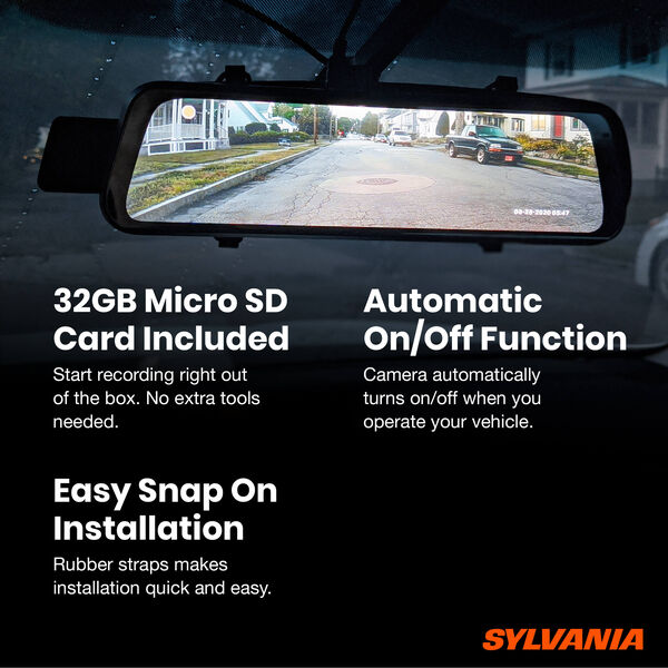 SYLVANIA Roadsight Mirror Dash Camera, , hi-res