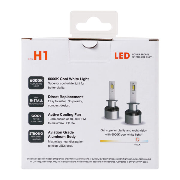 SYLVANIA H1 LED Fog & Powersports Bulb, 2 Pack