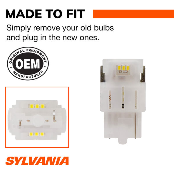 SYLVANIA 7440 WHITE SYL LED Mini Bulb, 2 Pack, , hi-res