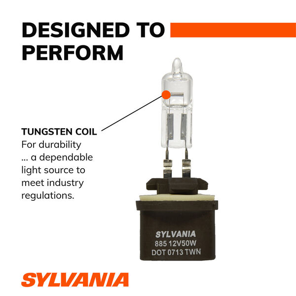 SYLVANIA 885 Basic Fog Bulb, 1 Pack, , hi-res