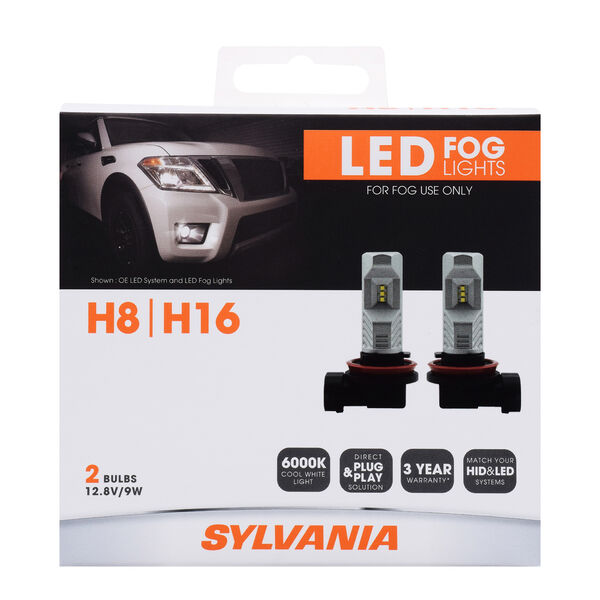 SYLVANIA H8 ZEVO LED Fog Bulb, 2 Pack, , hi-res