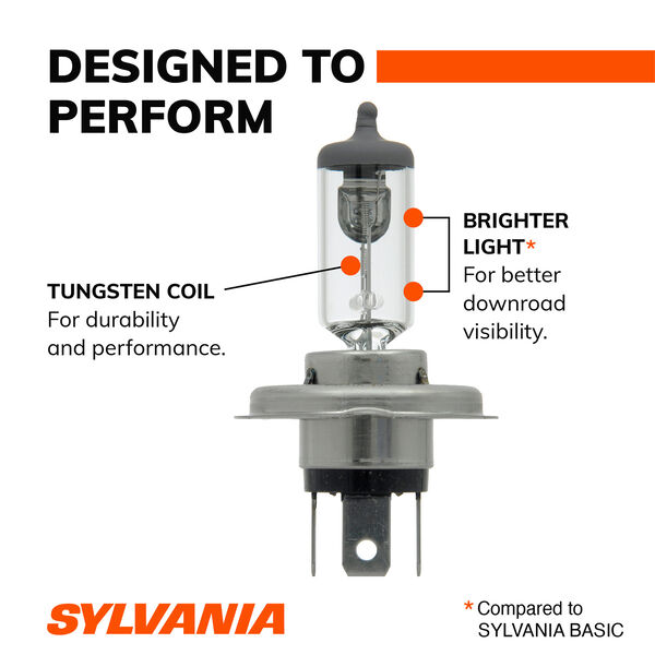 SYLVANIA 9003 XtraVision Halogen Headlight Bulb, 1 Pack, , hi-res