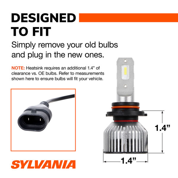 SYLVANIA 9006 LED Powersports & Fog Bulb, 2 Pack, , hi-res