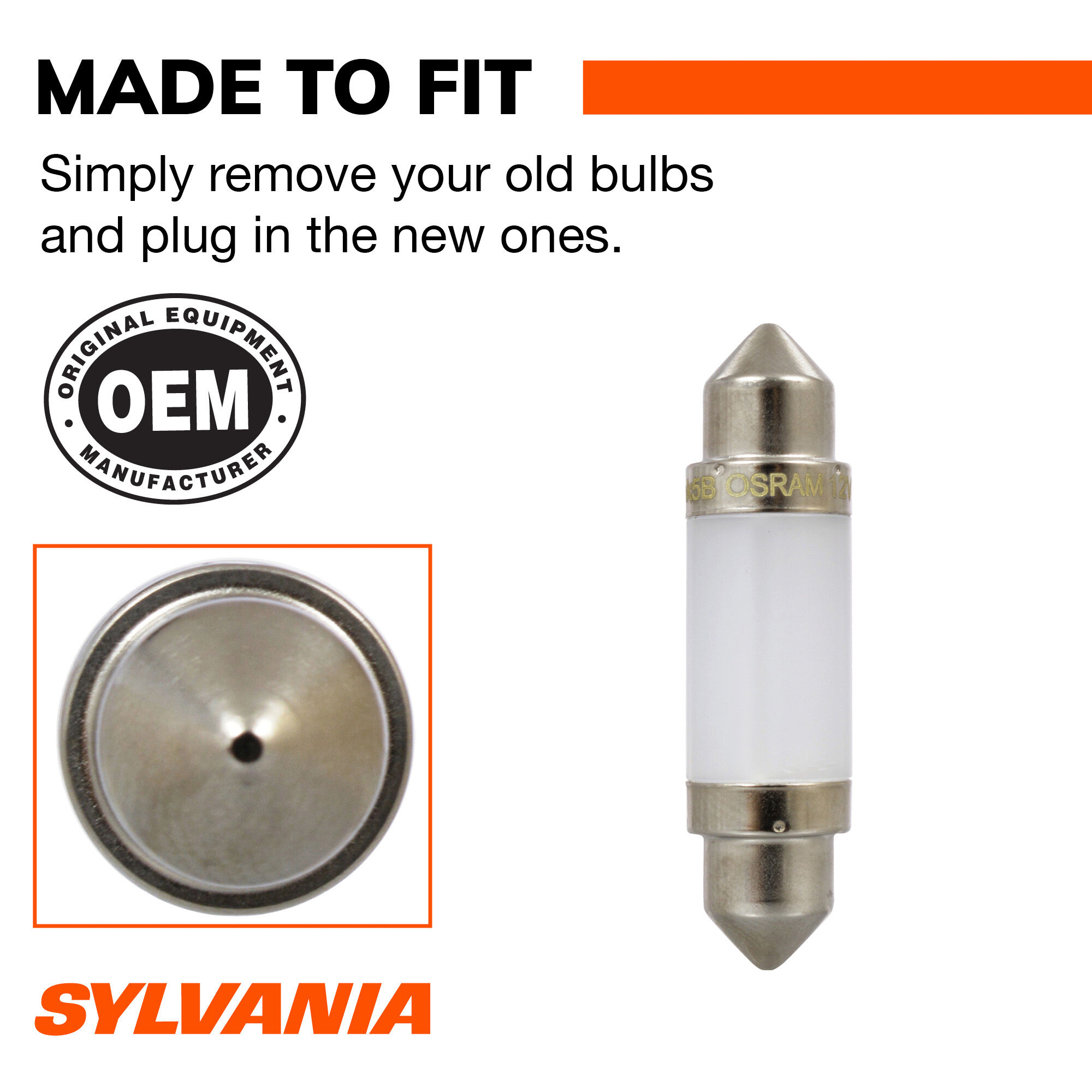 耶① SYLVANIA 578 WHITE ZEVO LED Mini, 1 Pack