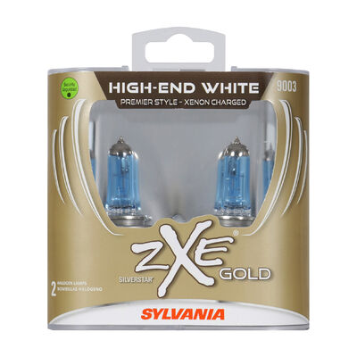 SYLVANIA 9003 SilverStar zXe Gold Halogen Headlight Bulb, 2 Pack