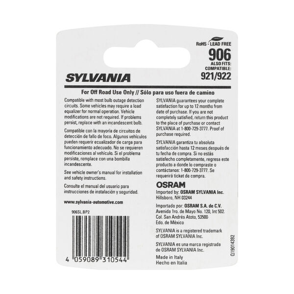 SYLVANIA 906 WHITE LED Mini Bulb, 2 Pack, , hi-res