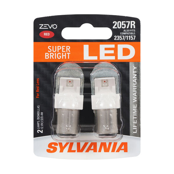 SYLVANIA 2057R RED ZEVO LED Mini, 2 Pack, , hi-res