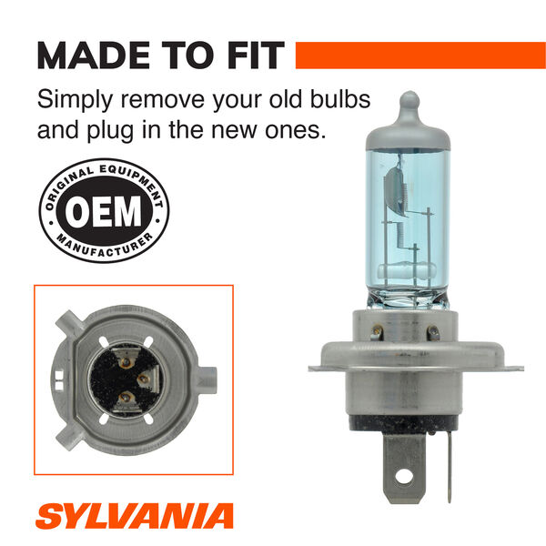 SYLVANIA 9003 SilverStar Halogen Headlight Bulb, 1 Pack, , hi-res
